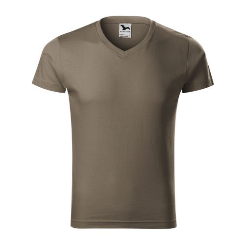 Slim Fit V-Neck Férfi Póló