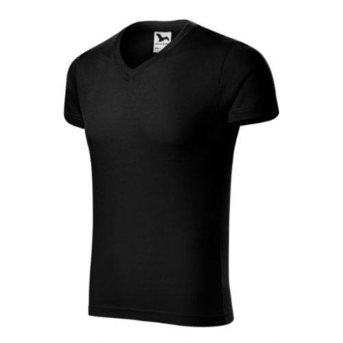 Slim Fit V-Neck Férfi Póló