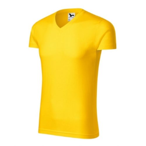 Slim Fit V-Neck Férfi Póló